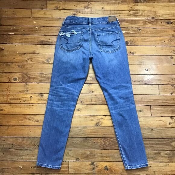 AMERICAN Eagle outfitters Tomgirl jeans ripped jeans distressed damaged size 0 - Picture 4 of 12